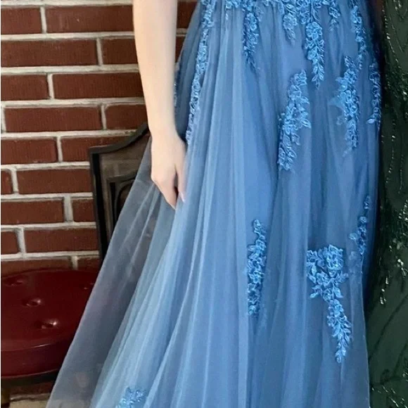 Beautiful Blue Prom Dress by Bliss Gowns - Picture 14 of 15